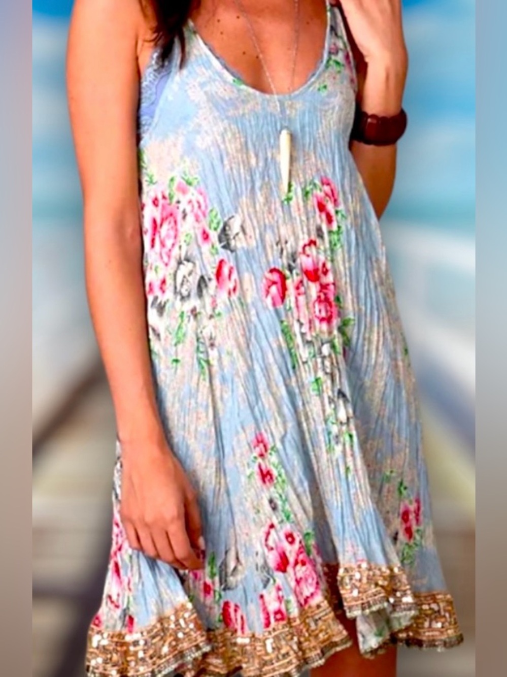 RARE Free People It Ends in Sequins Dress